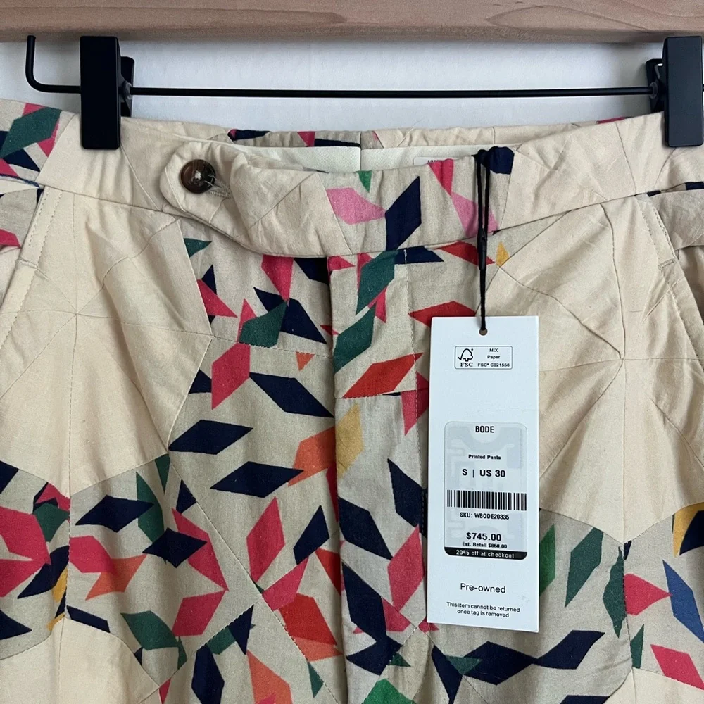 Colorful Geometric Men's Chinos - Picture 5 of 16